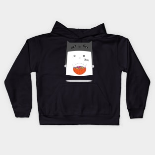 The ghost in the cat's cap Kids Hoodie